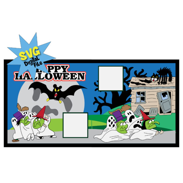 Happy Halloween Double Page Layout SVGCooP Happy halloween double page layout svgcoop