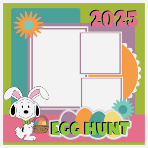 Egg Hunt with Snoopy 12x12 Layout