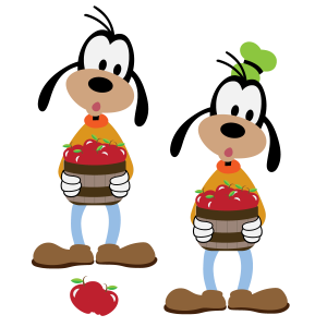 Goofy with Basket of Apples